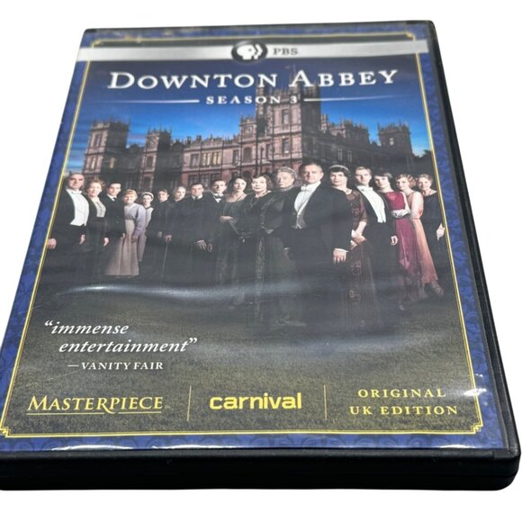 Downton Abbey Season 3 PBS Masterpiece DVD UK Edition English 3 disk READ - Picture 1 of 4